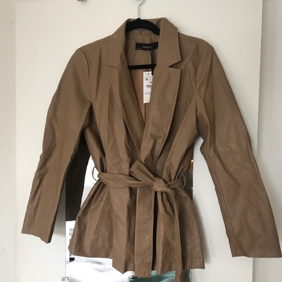 Zara Jackets & Blazers - Faux Leather Cinched Waistbelt Jacket - BRAND new Zara Jackets & Blazers - Faux Leather Cinched Waistbelt Jacket - BRAND new